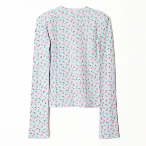 Super Rib Padded Shoulder Crew-Neck L/S Tops