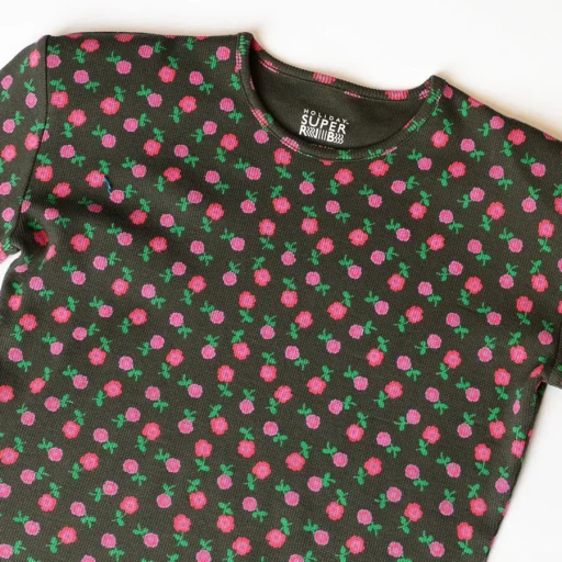 Super Rib Padded Shoulder Crew-Neck L/S Tops