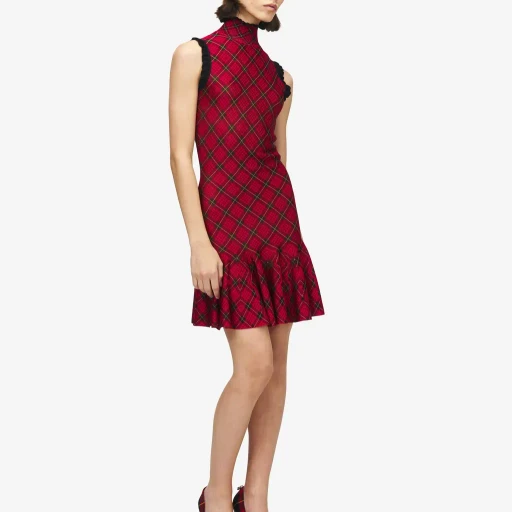 Tartan Jacquard Mini Dress
