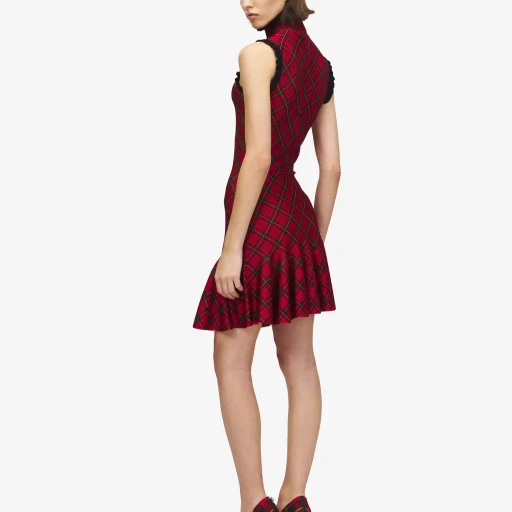 Tartan Jacquard Mini Dress