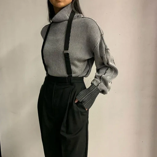 Suspender Tuck Pants