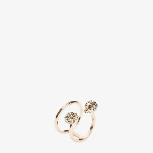 Twin Skull Double Ring