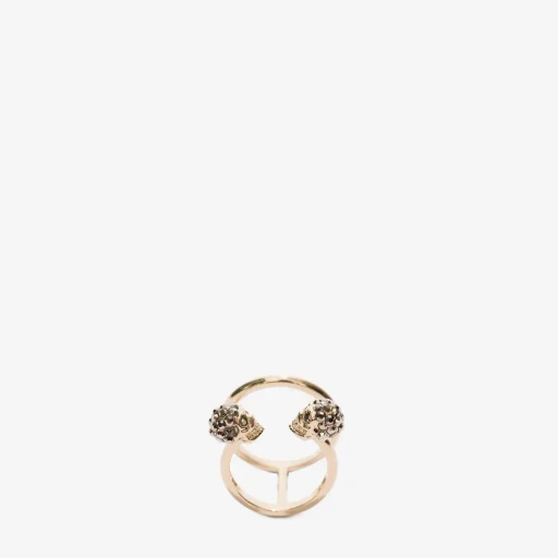 Twin Skull Double Ring