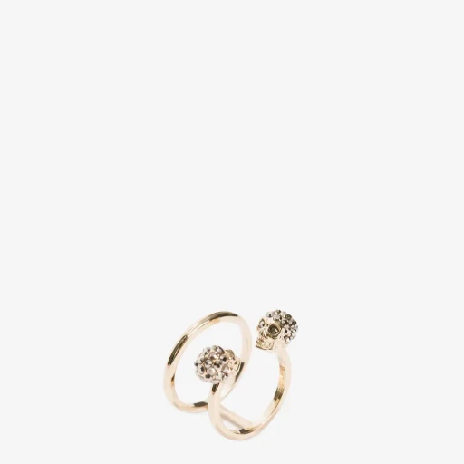 Twin Skull Double Ring