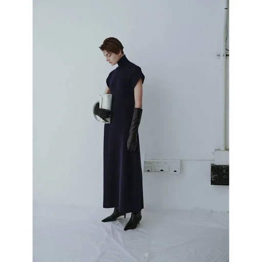 Wool Turtle Knit Dress