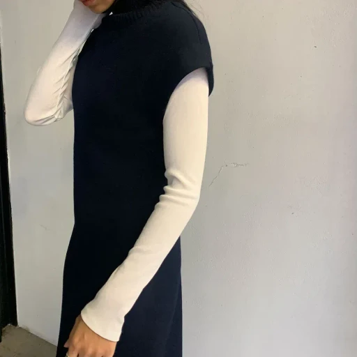 Wool Turtle Knit Dress