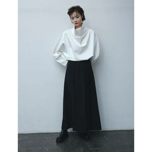 Double Jersey Drape Pullover