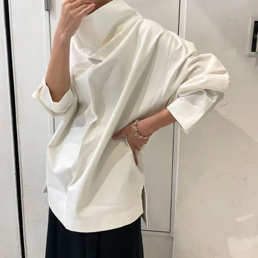 Double Jersey Drape Pullover