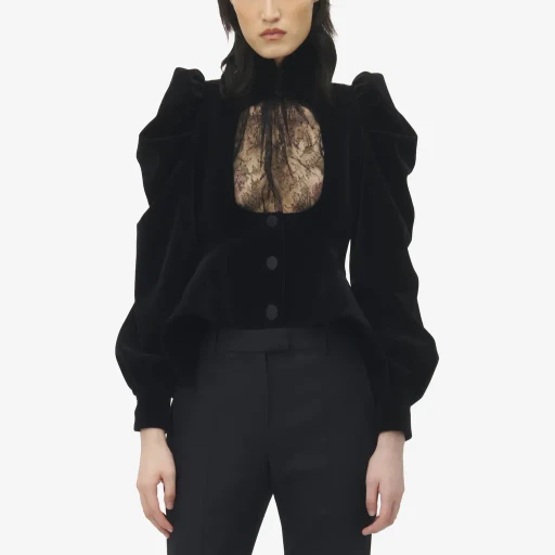 Velvet Panel Jacket