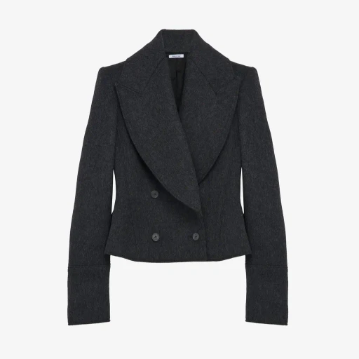 Wool Felt Double-Breasted Coat