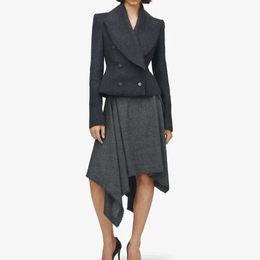 Wool Felt Double-Breasted Coat
