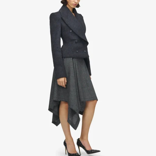 Wool Felt Double-Breasted Coat