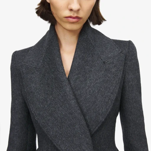 Wool Felt Double-Breasted Coat