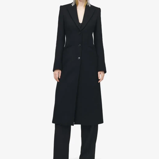 Wool Felt Single-Breasted Coat