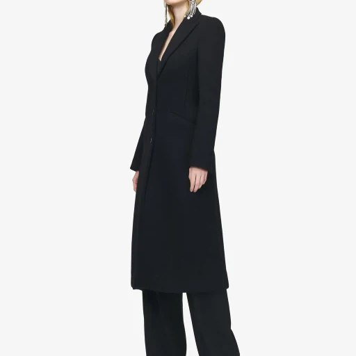 Wool Felt Single-Breasted Coat