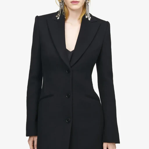 Wool Felt Single-Breasted Coat