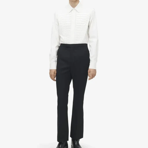 Wool Gabardine Tailored Trousers