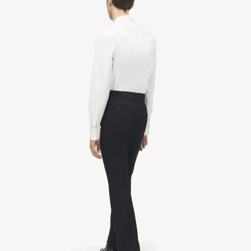 Wool Gabardine Tailored Trousers
