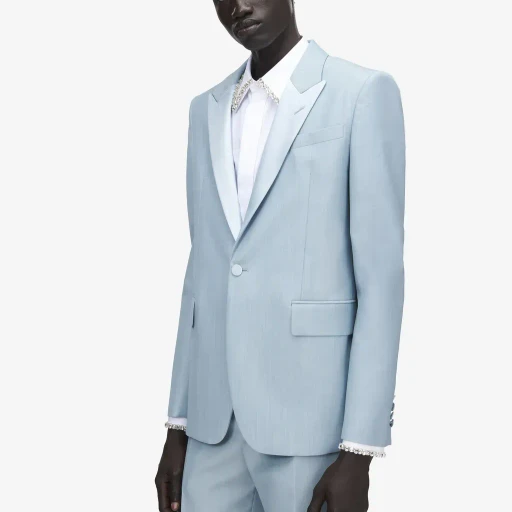 Wool Mohair Single-Breasted Jacket