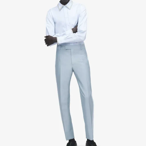 Wool Mohair Tuxedo Trousers