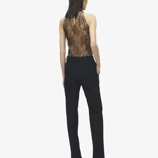 Wool Silk Tailored Trousers