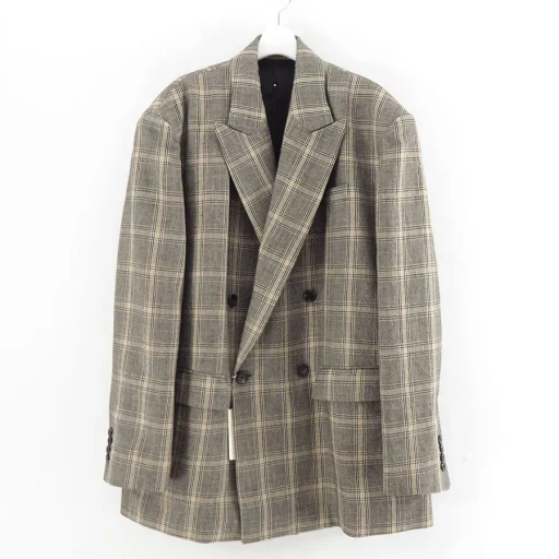 Wool Check Double Jacket
