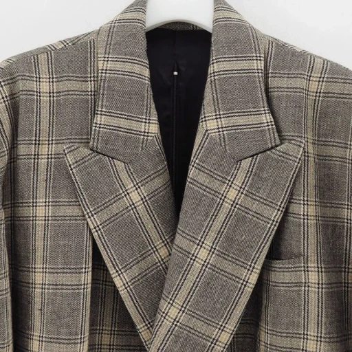 Wool Check Double Jacket