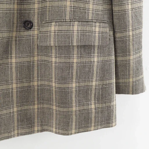 Wool Check Double Jacket