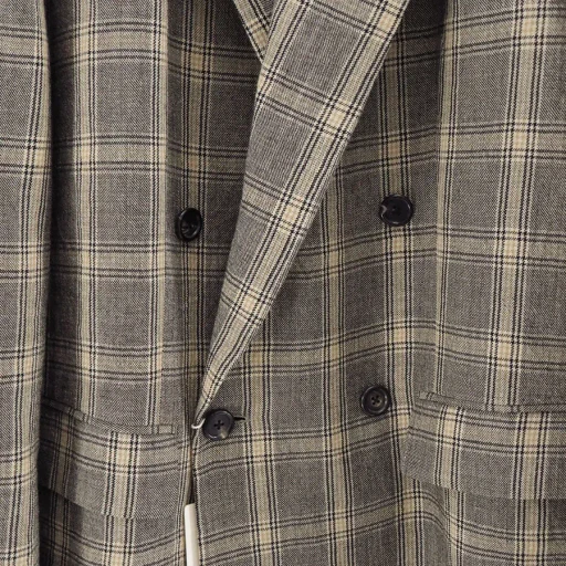 Wool Check Double Jacket