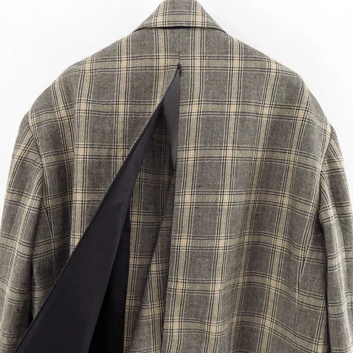 Wool Check Double Jacket