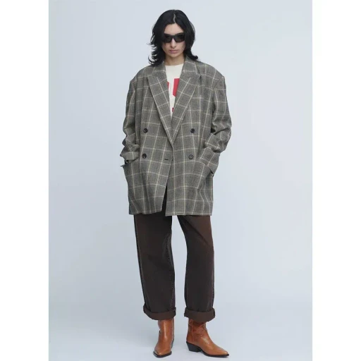 Wool Check Double Jacket