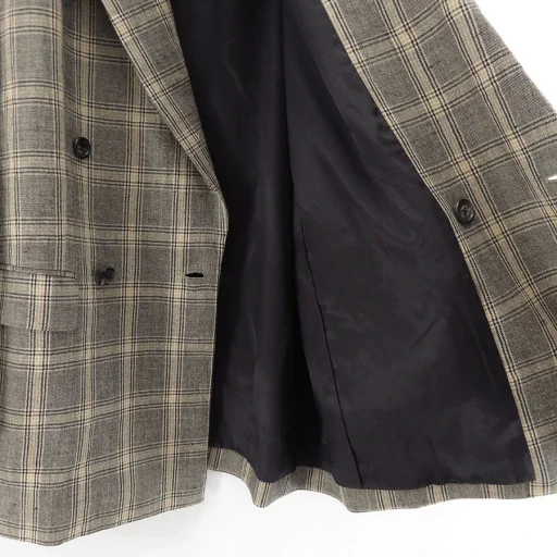 Wool Check Double Jacket