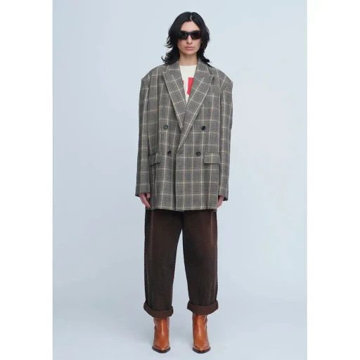 Wool Check Double Jacket