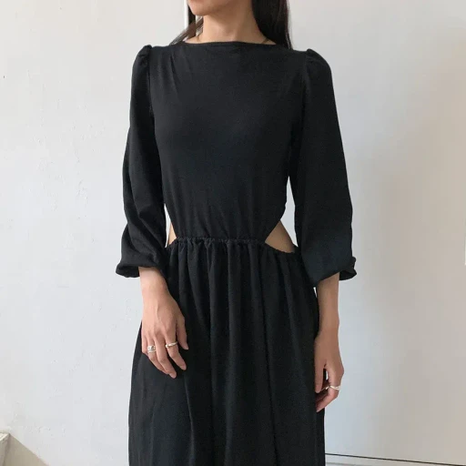Cut-Out Waist Maxi Dress