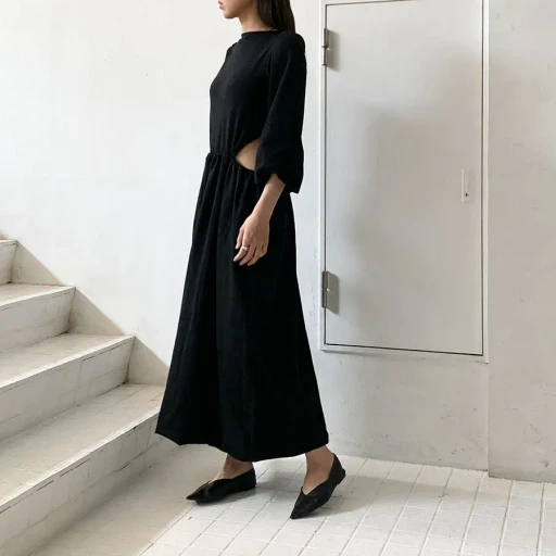 Cut-Out Waist Maxi Dress