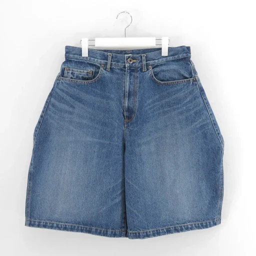 3D Cutting Half Denim Pants