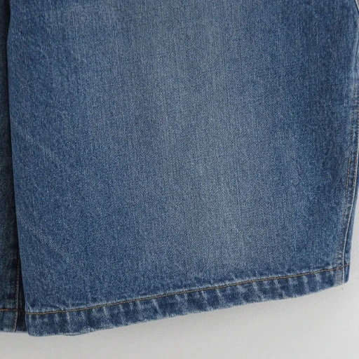 3D Cutting Half Denim Pants