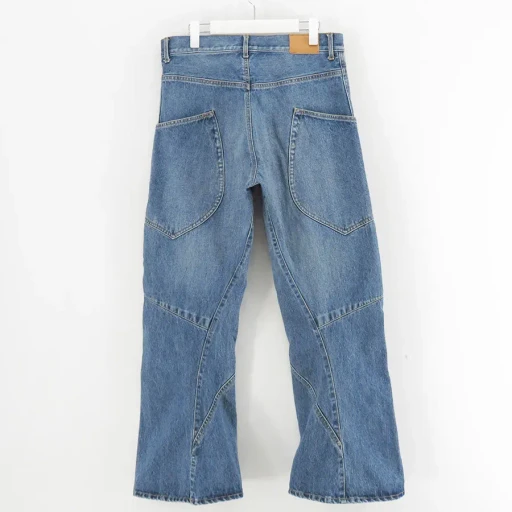3D Cutting Denim Pants
