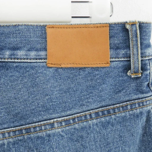 3D Cutting Denim Pants