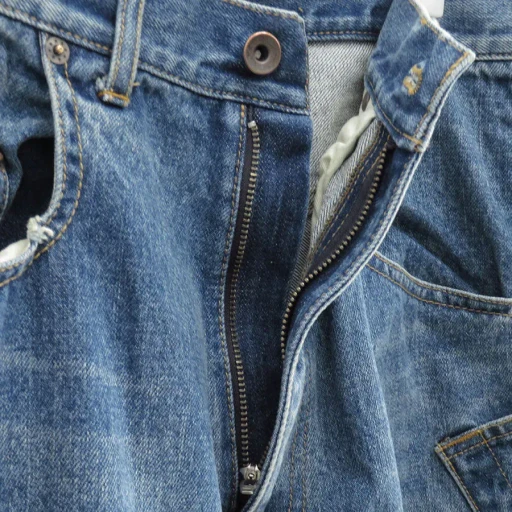 3D Cutting Denim Pants