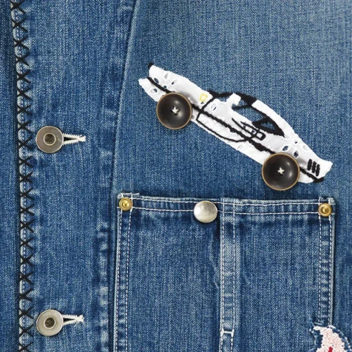 Hand-Embroidered Denim Coverall