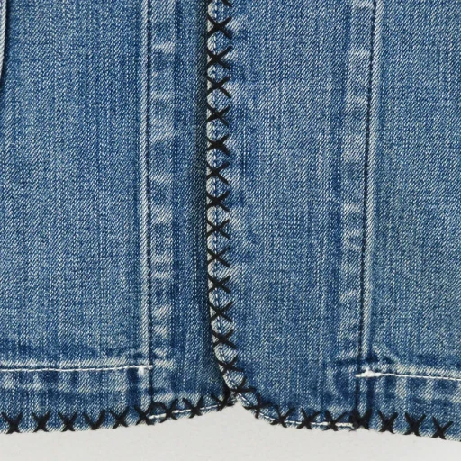 Hand-Embroidered Denim Coverall