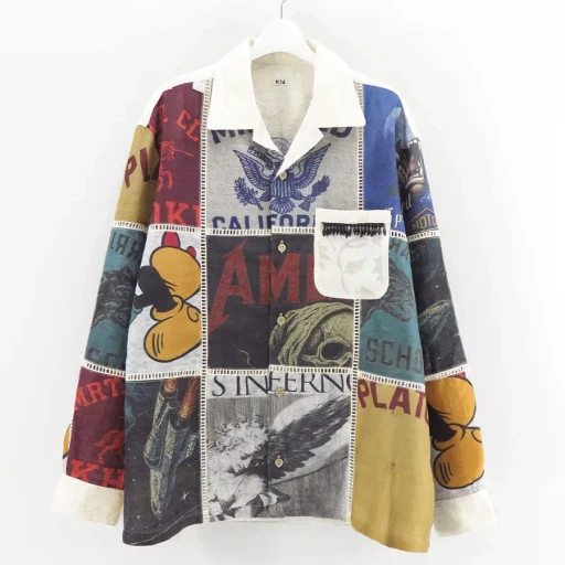 Patchworked Silk Shirt