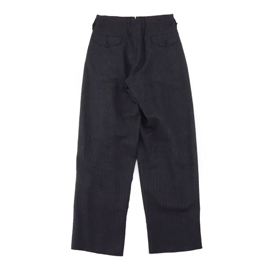 Military Slacks Wool Vintage Stripe