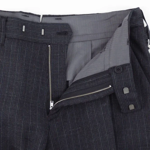 Military Slacks Wool Vintage Stripe
