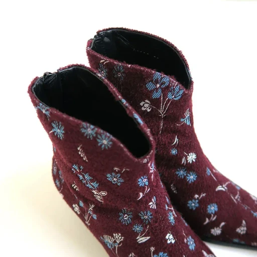 Floral Jacquard Boots