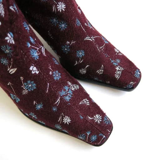 Floral Jacquard Boots