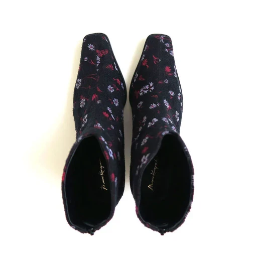Floral Jacquard Boots