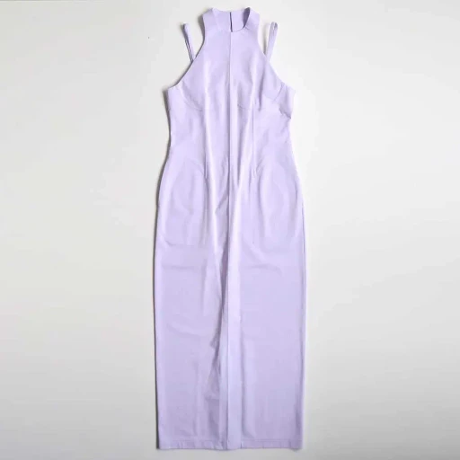 Cotton Jersey Halter Neck Dress