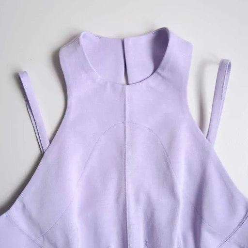 Cotton Jersey Halter Neck Dress